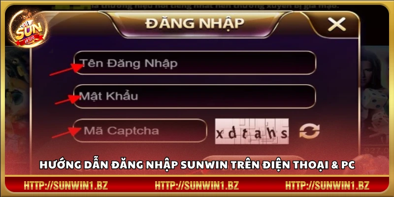 Cách đăng nhập Sunwin bằng điện thoại và máy tính
