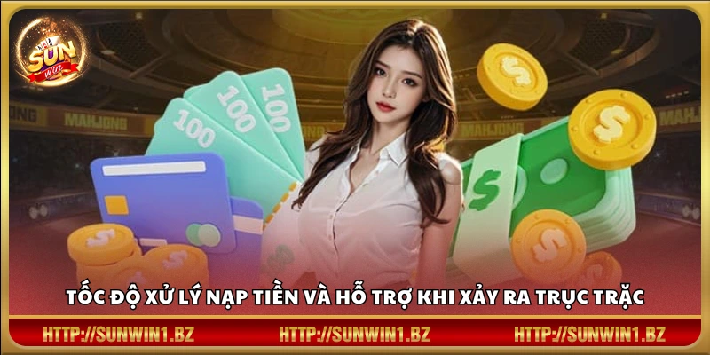 Hệ thống hỗ trợ khi nạp tiền gặp sự cố